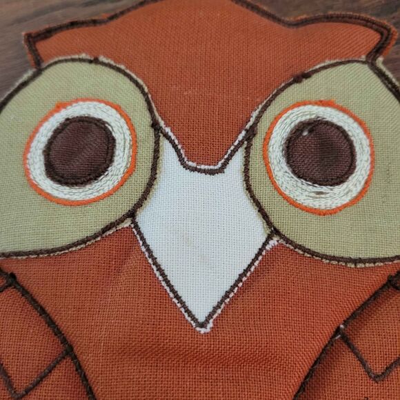 Vintage 1980 Cloth Owl Hot Pad Pot Holder Trivet W-C Imports - Picture 2 of 6